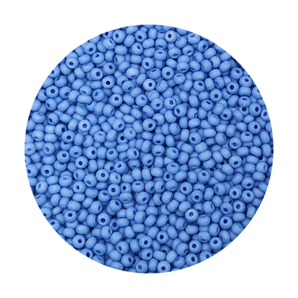 Glass Frosted Beads dark blue