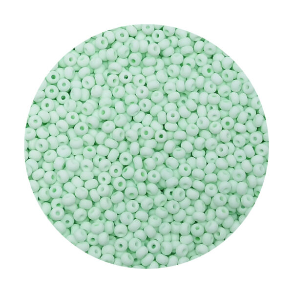 Glass Frosted Beads light green