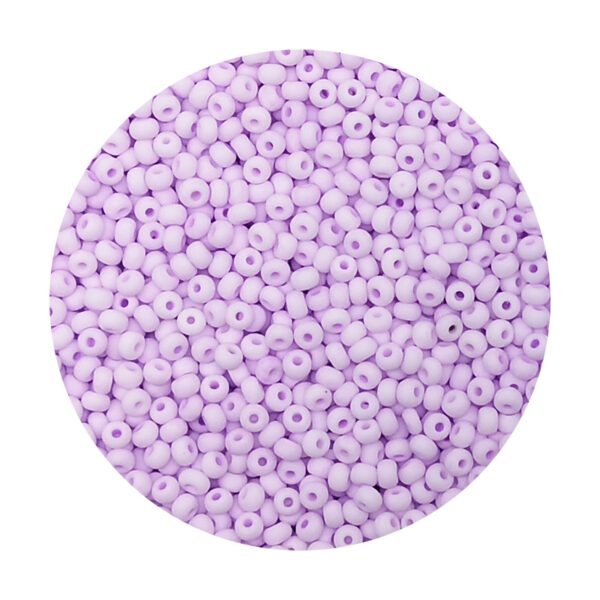 Glass Frosted Beads light purple