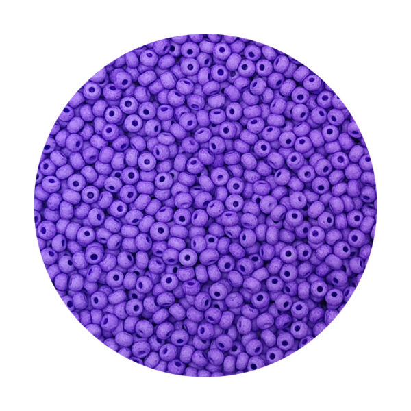 Glass Frosted Beads purple