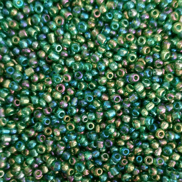 Symphony transparent 2mm glass beads dark green