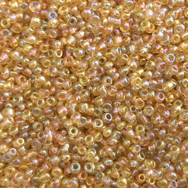 Symphony transparent 2mm glass beads light golden