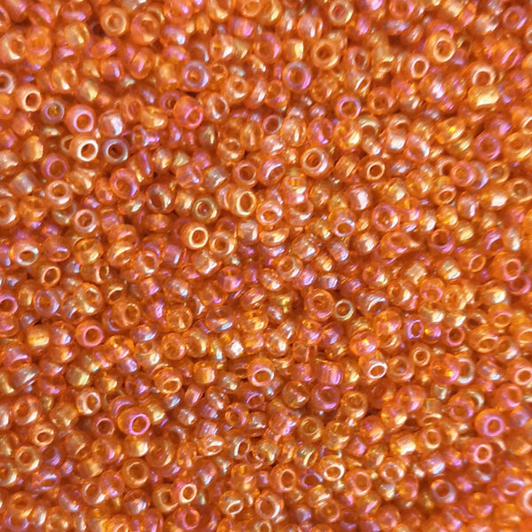 Symphony transparent 2mm glass beads orange