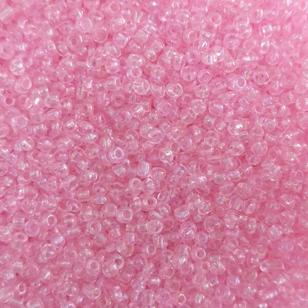 Symphony transparent 2mm glass beads pink