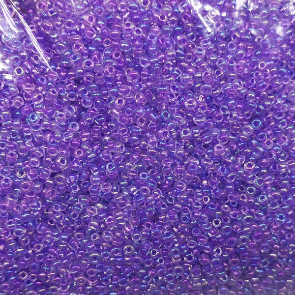 Symphony transparent 2mm glass beads purple