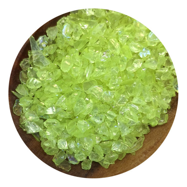 colored shards fluorescent green