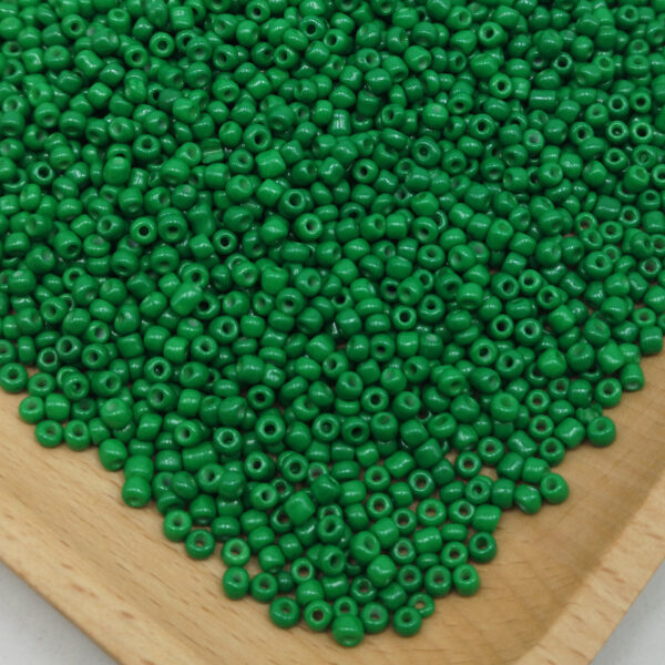 millet beads dark green