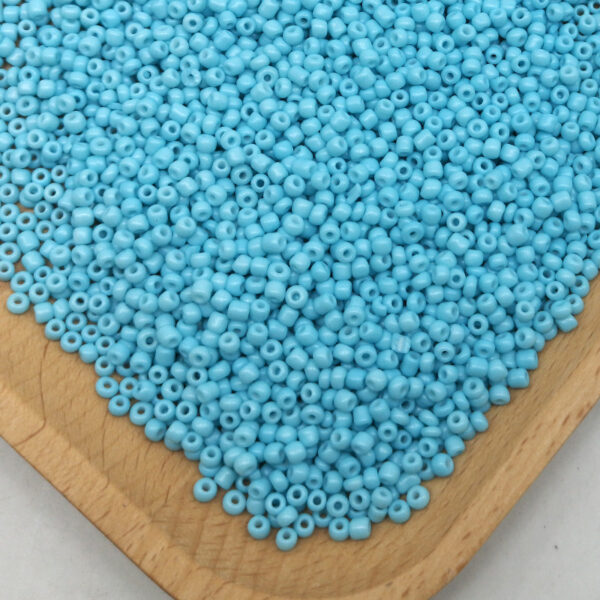 millet beads light blue