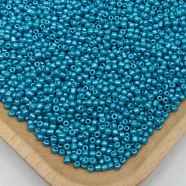 millet beads pearl blue