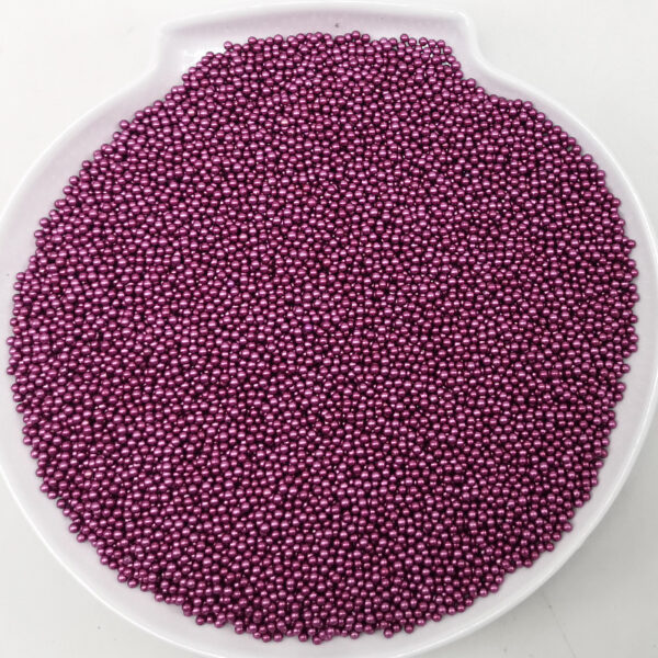 solid color glass beads peal dark purple