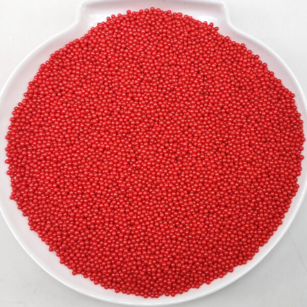 solid color glass beads red