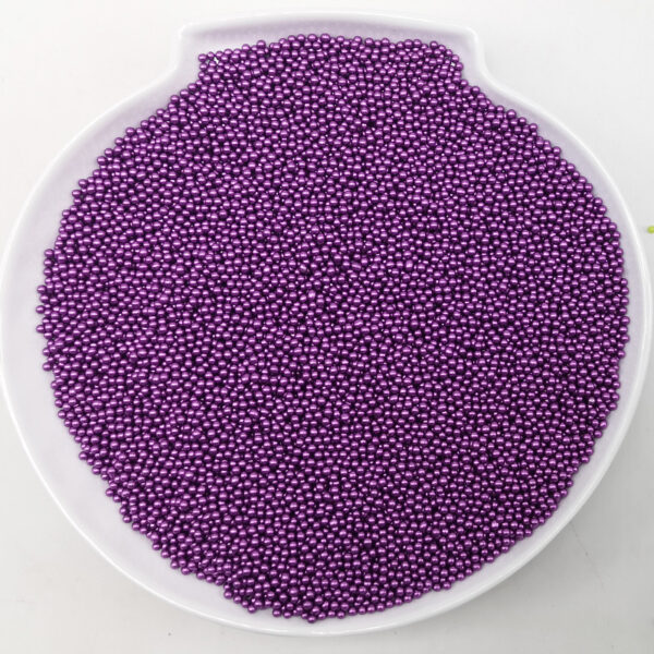 solid color glass beads pearl purple